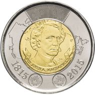  2 доллара 2015 «Сэр Макдональд» Канада, фото 1 