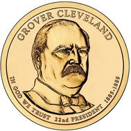  1 доллар 2012 «22-й президент Гровер Кливленд» США (случайный монетный двор), фото 1 