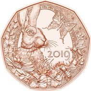  5 евро 2019 «Пасхальный заяц» Австрия, фото 1 