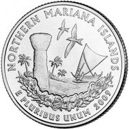  25 центов 2009 «Северные Марианские Острова» (штаты США) случайный монетный двор, фото 1 