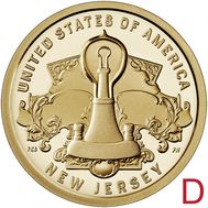  1 доллар 2019 «Лампа накаливания Томаса Эдисона» D (Американские инновации), фото 1 