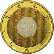  2 злотых 2000 &laquo;2000 год &mdash; начало нового тысячелетия&raquo; Польша, фото 1 
