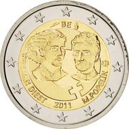  2 евро 2011 «100 лет Международному женскому дню» Бельгия, фото 1 