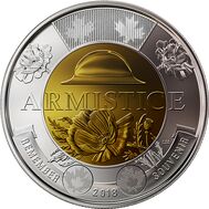  2 доллара 2018 «100 лет со дня окончания Первой Мировой войны» Канада, фото 1 