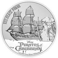  2 доллара 2021 «Черная Жемчужина. Джек Воробей. Пираты Карибского моря» Ниуэ (серебро 1 унция), фото 1 