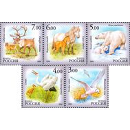  2006. 1140-1144. Фауна Республики Саха (Якутия). 5 марок, фото 1 
