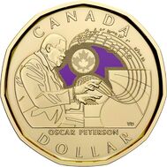  1 доллар 2022 «Пианист Оскар Петерсон» Канада (цветная), фото 1 