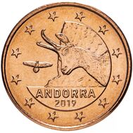  1 евроцент 2019 Андорра, фото 1 