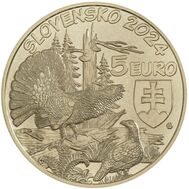  5 евро 2024 «Западный глухарь» Словакия, фото 1 