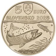  5 евро 2025 «Дунайский лосось» Словакия, фото 1 