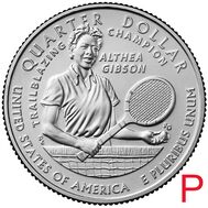  25 центов 2025 «Алтея Гибсон» (Выдающиеся женщины США) P, фото 1 