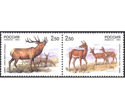  Почтовые марки «Фауна. Олени. Совместный выпуск России и Китая» 1999, фото 1 