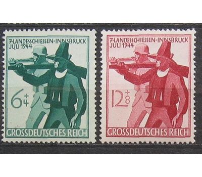  2 почтовые марки «Тирольские стрелки» Третий Рейх 1944, фото 1 