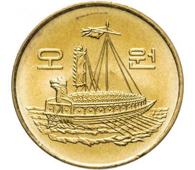  Монета 5 вон 1983 Южная Корея, фото 1 