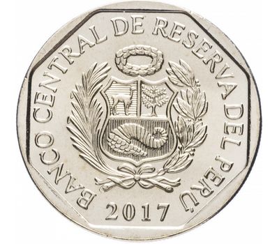  Монета 1 соль 2017 «Очковый медведь. Красная Книга» Перу, фото 2 