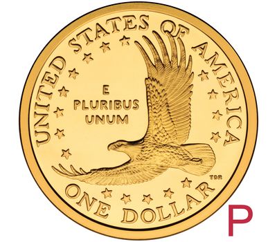  Монета 1 доллар 2002 «Парящий орёл» США P (Сакагавея), фото 1 