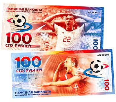  Сувенирная банкнота 100 рублей «Дзюба», фото 1 