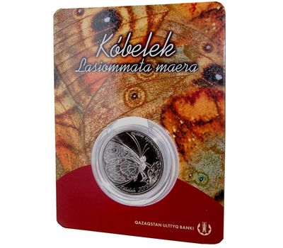 Монета 100 тенге 2019 «Бабочка (Кобелек)» Казахстан (в блистере), фото 3 