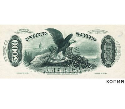  Банкнота 5000 долларов 1878 США (копия), фото 1 