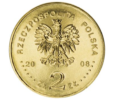  Монета 2 злотых 2008 «90-летие Великопольского восстания» Польша, фото 2 