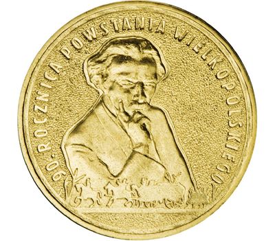  Монета 2 злотых 2008 «90-летие Великопольского восстания» Польша, фото 1 