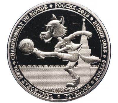  Монета 100 франков 2017 «Чемпионат мира по футболу FIFA 2018 года» Буркина-Фасо, фото 1 