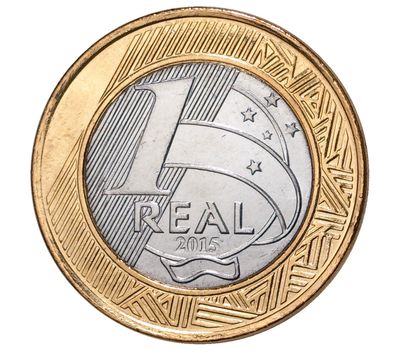  Монета 1 реал 2015 «Олимпиада в Рио-де-Жанейро. Баскетбол» Бразилия, фото 2 