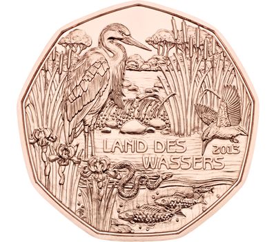  Монета 5 евро 2013 «Страна воды» Австрия, фото 1 