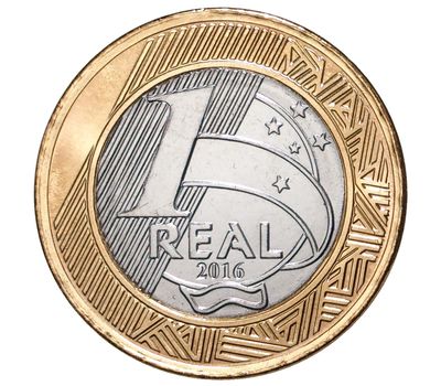  Монета 1 реал 2016 «Олимпиада в Рио-де-Жанейро. Паралимпийское плавание» Бразилия, фото 2 