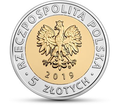  Монета 5 злотых 2019 «Курган освобождения» Польша, фото 2 