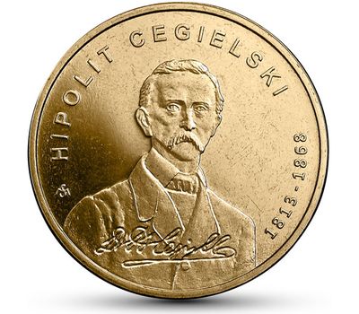  Монета 2 злотых 2013 «200-летие со дня рождения Ипполита Цегельского» Польша, фото 1 