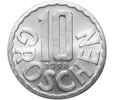  Монета 10 грошей 1998 Австрия, фото 1 