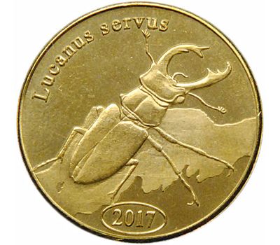  Монета 500 рупий 2017 «Жук-олень» остров Суматра (Индонезия), фото 1 