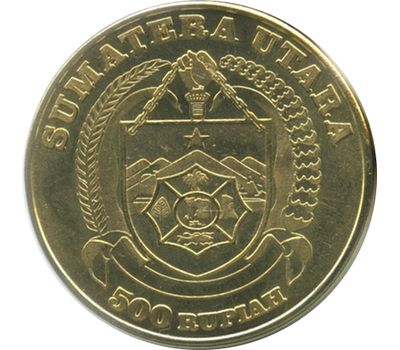  Монета 500 рупий 2017 «Красотел бронзовый» остров Суматра (Индонезия), фото 2 