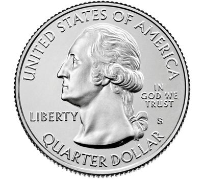  Монета 25 центов 2020 «Национальный исторический парк Рокфеллера» (54-й нац. парк США) S, фото 2 