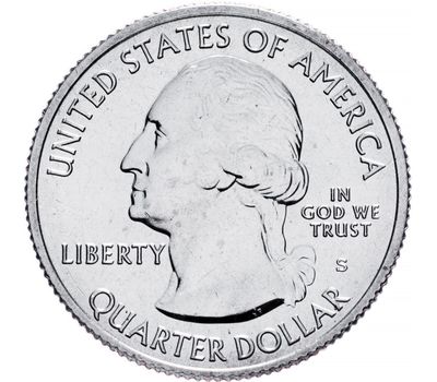  Монета 25 центов 2020 «Национальный заповедник Толлграсс-Прери» (55-й нац. парк США) S, фото 2 