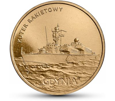  Монета 2 злотых 2013 «Ракетный катер «Гдыня» Польша, фото 1 