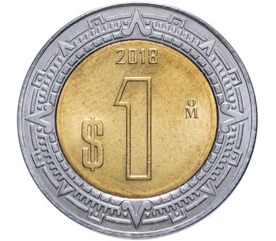  Монета 1 песо 2018 «Орёл» Мексика, фото 2 