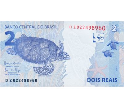  Банкнота 2 реала 2010 Бразилия Пресс, фото 2 