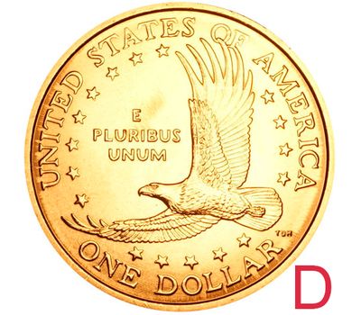  Монета 1 доллар 2005 «Парящий орёл» США D (Сакагавея), фото 1 