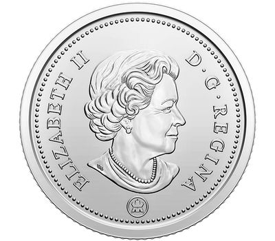  Монета 10 центов 2021 «100 лет шхуне «Синеносая» Канада (цветная), фото 2 