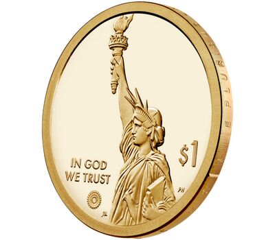  Монета 1 доллар 2022 «Сноуборд. Вермонт» P (Американские инновации), фото 3 