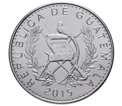  Монета 10 сентаво 2015 «Монолит Киригуа» Гватемала, фото 2 