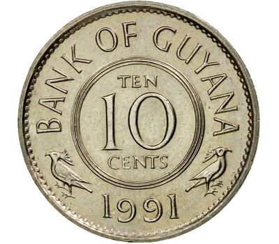  Монета 10 центов 1991 Гайана, фото 2 