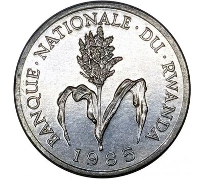  Монета 1 франк 1985 Руанда, фото 1 