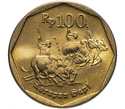  Монета 100 рупий 1998 Индонезия, фото 1 