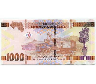  Банкнота 1000 франков 2017 Гвинея Пресс, фото 2 