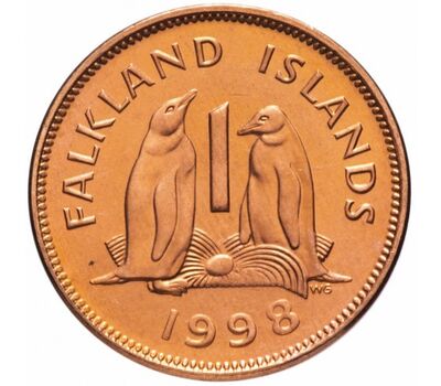  Монета 1 пенни 1998 Фолклендские Острова, фото 1 