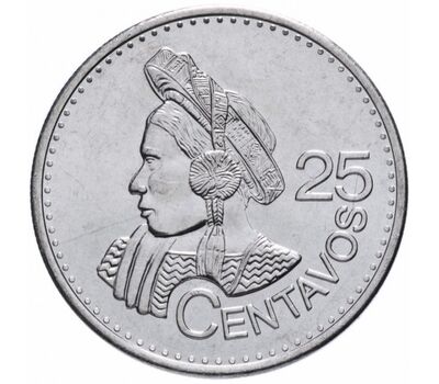  Монета 25 сентаво 2016 Гватемала, фото 1 