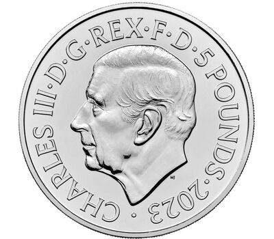  Монета 5 фунтов 2023 «Бык Кларенса» (Звери Тюдоров) в буклете, фото 3 